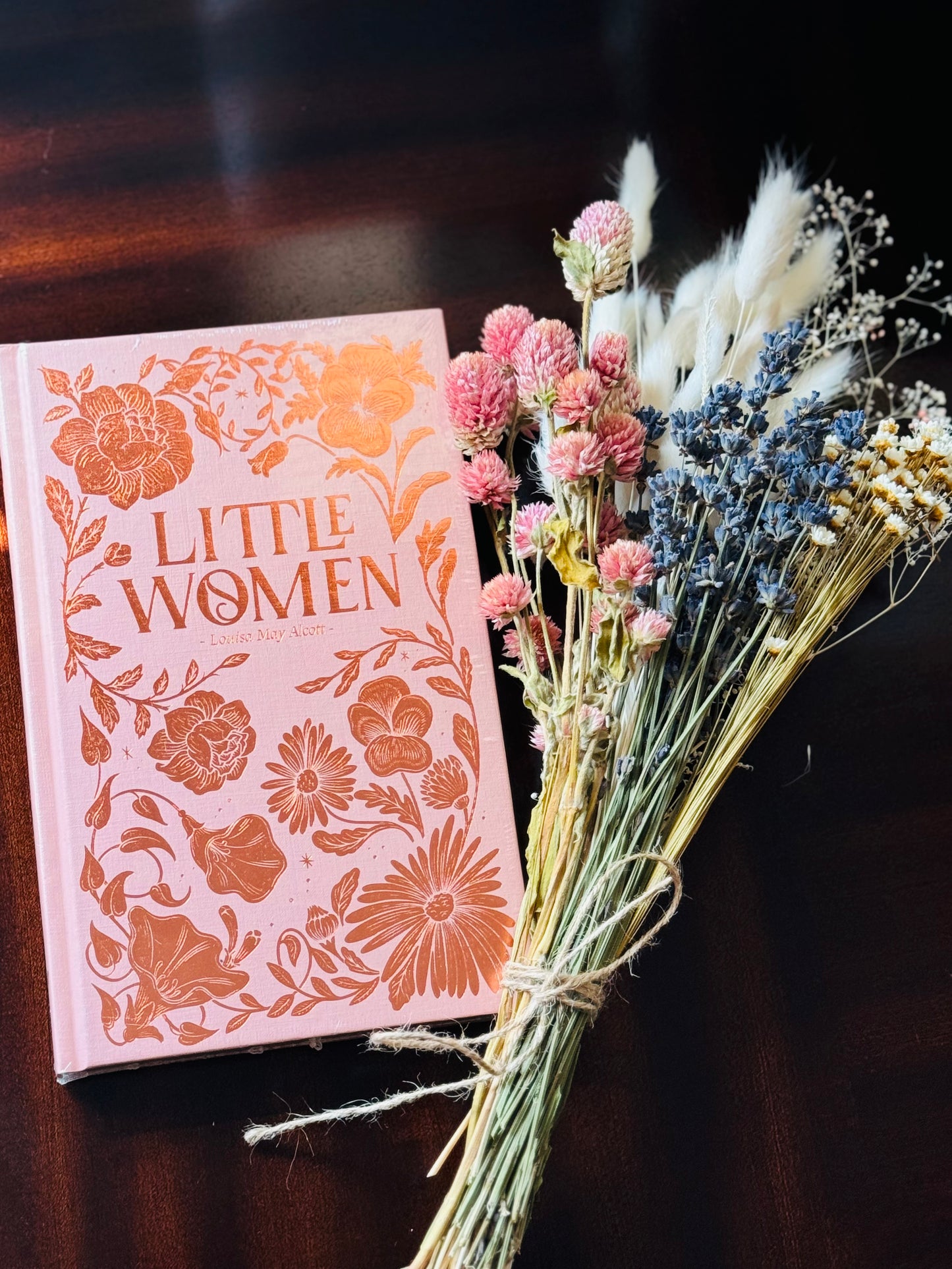 Little Women Classic Book Set with Dried Flower Bouquet