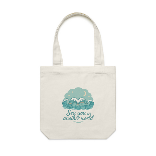 Sea You In Another World Cream Tote